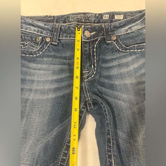 Miss Me Jeans JE1045BL Bootcut Embellished Pockets Size 31x31 - Picture 8 of 11
